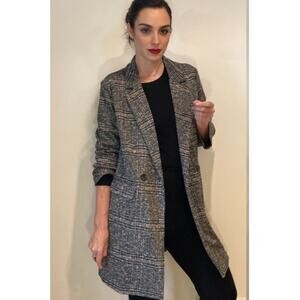 Sanctuary Carlyle Tweed Woven Cardigan Coat Coatigan Double-breasted RL ~ Sz M
